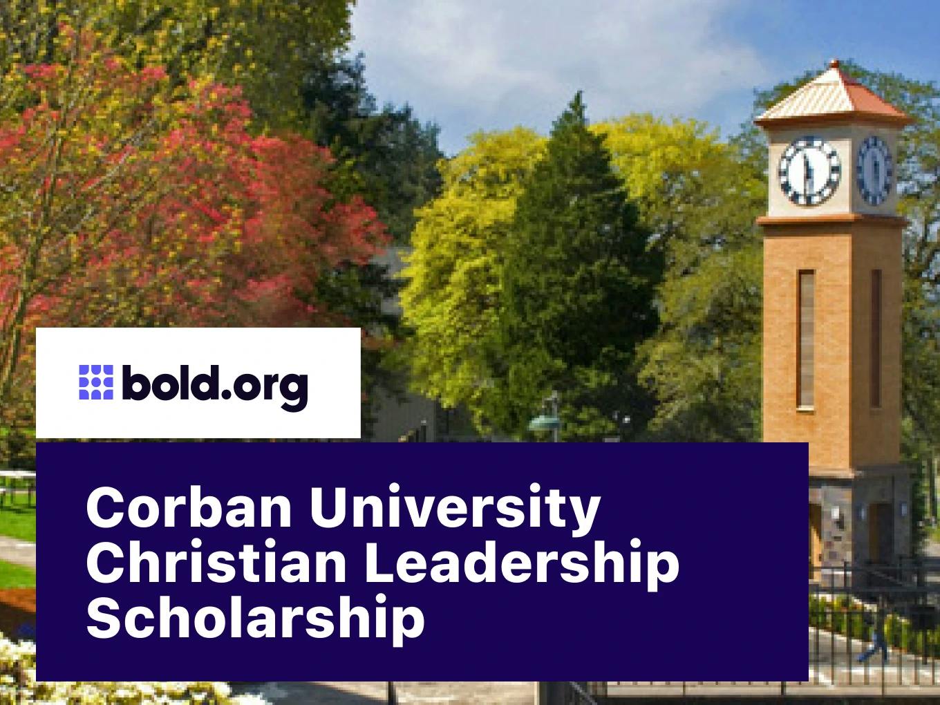 Corban University Christian Leadership Scholarship