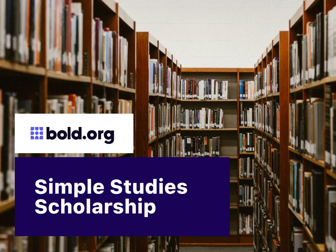 Simple Studies Scholarship