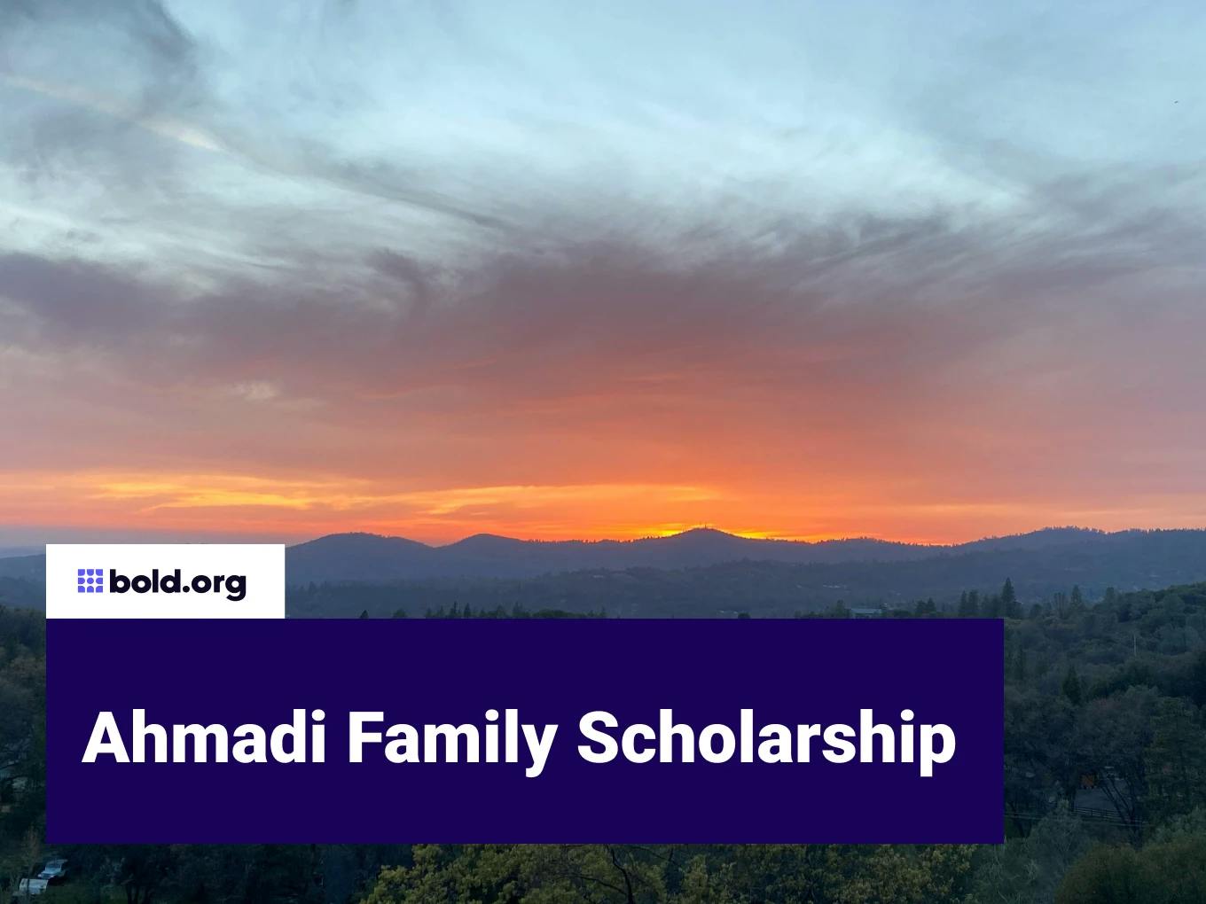 Ahmadi Family Scholarship