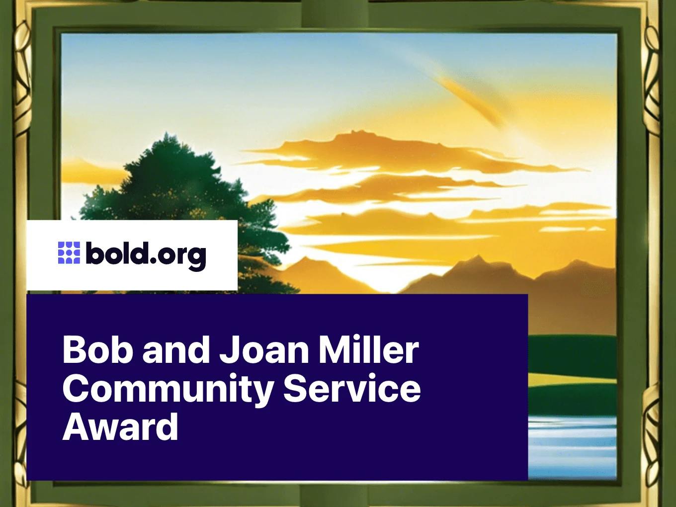 Bob and Joan Miller Community Service Award