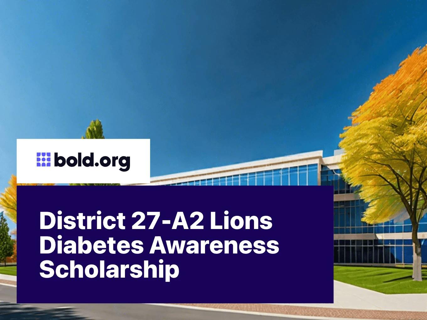 District 27-A2 Lions Diabetes Awareness Scholarship