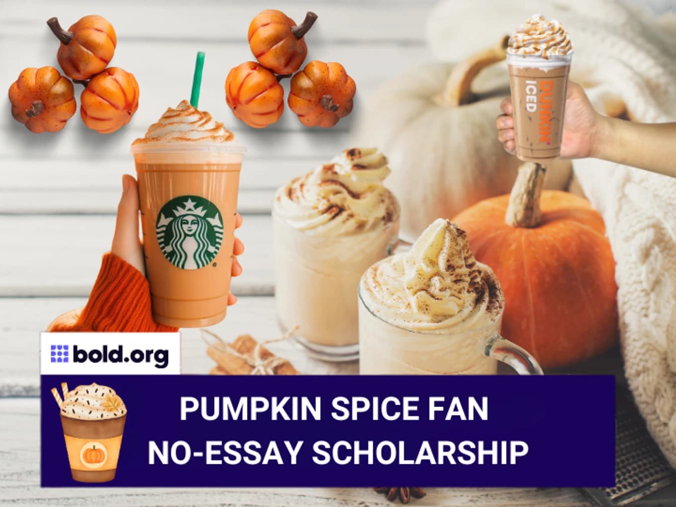 Pumpkin Spice Fan No-Essay Scholarship