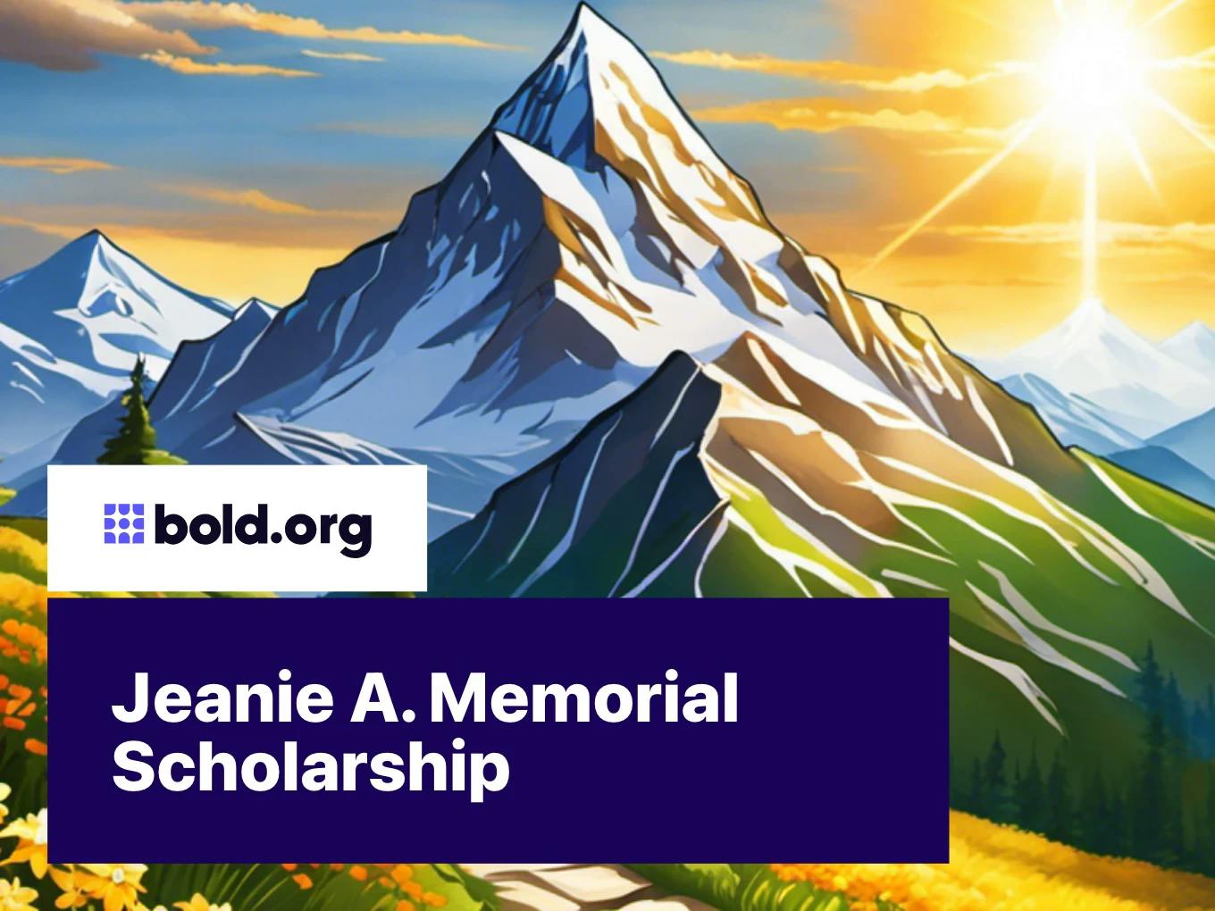 Jeanie A. Memorial Scholarship