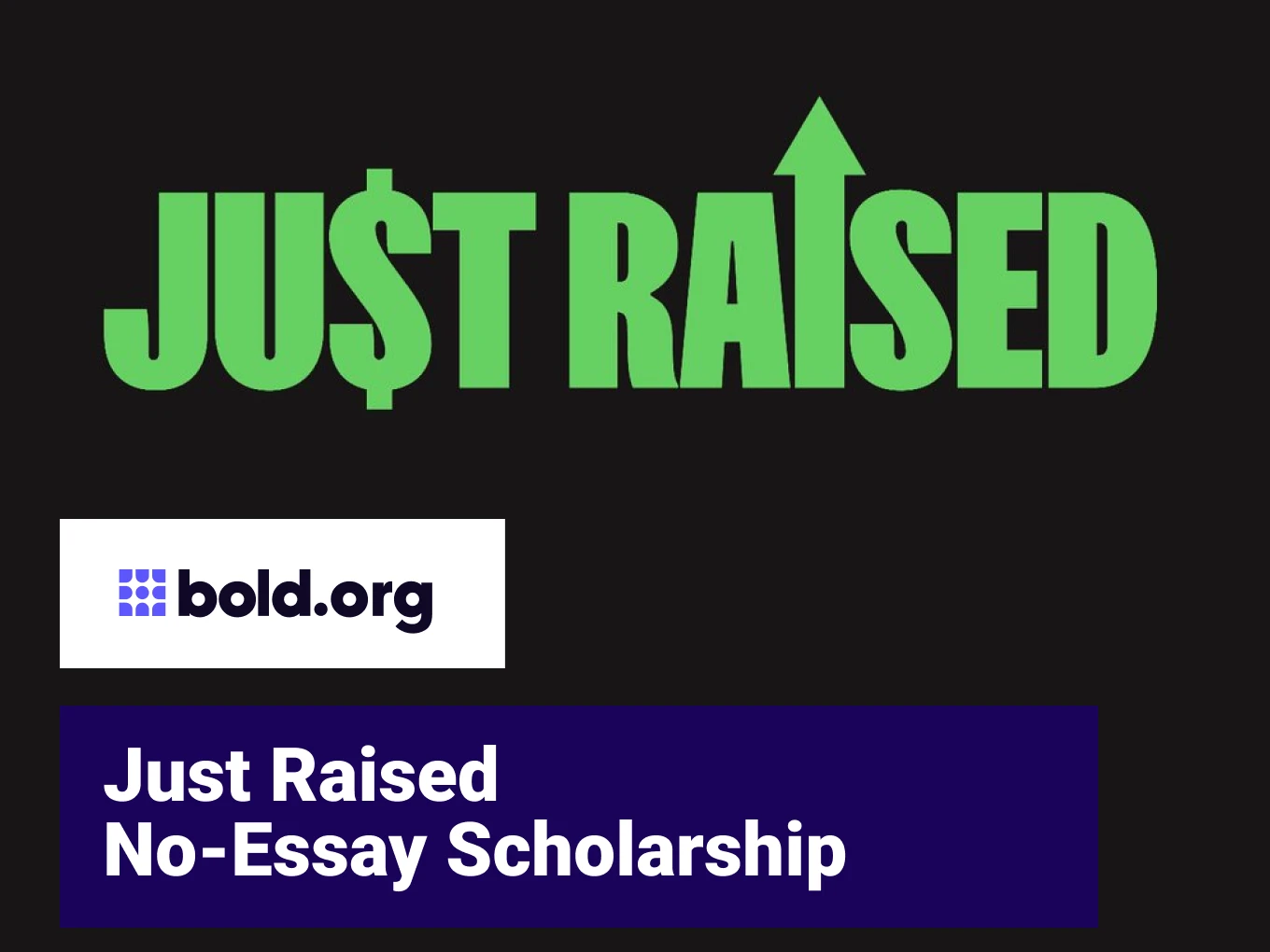 Just Raised No-Essay Scholarship