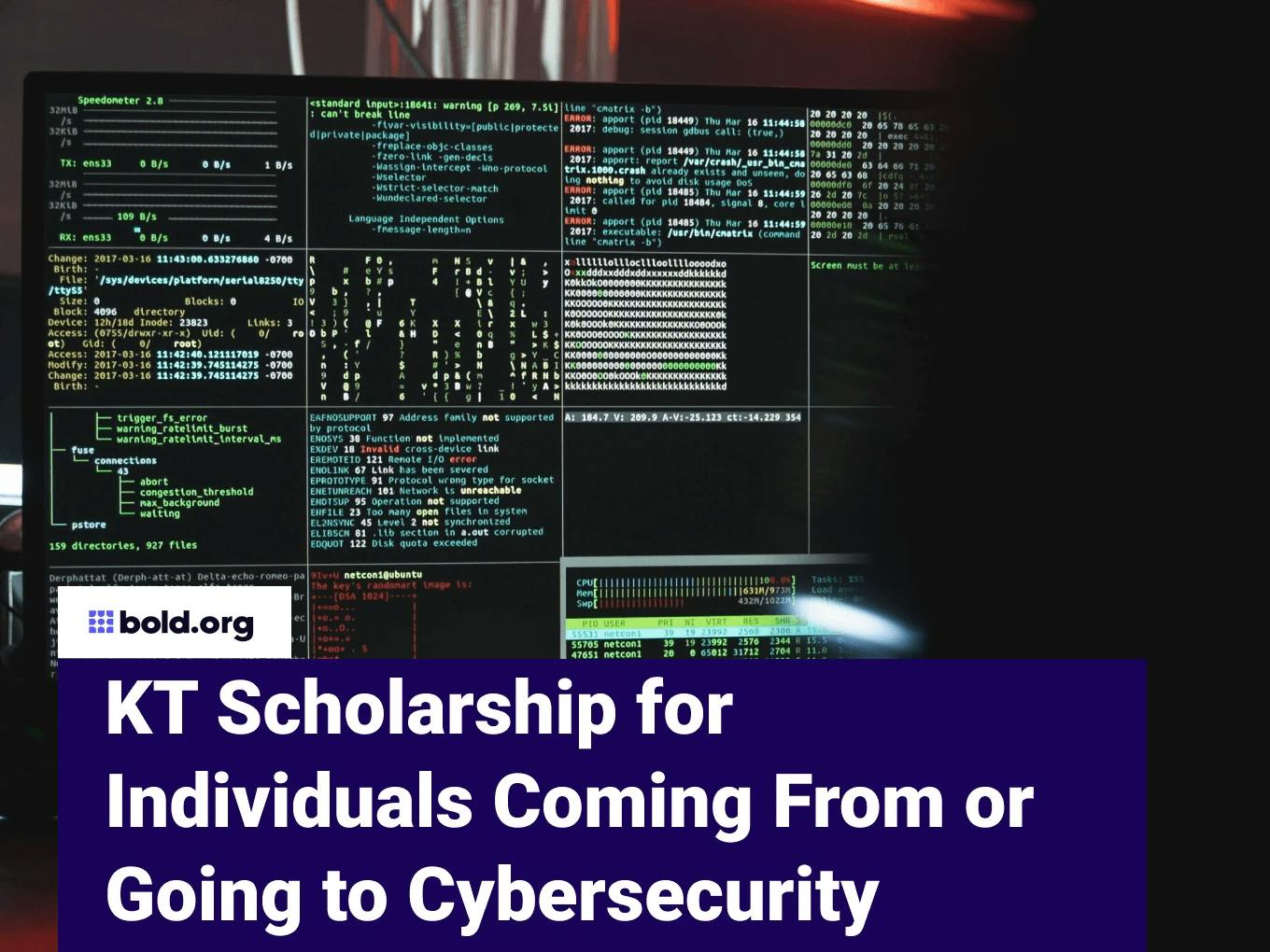 KT Scholarship for Individuals Coming From or Going to Cybersecurity