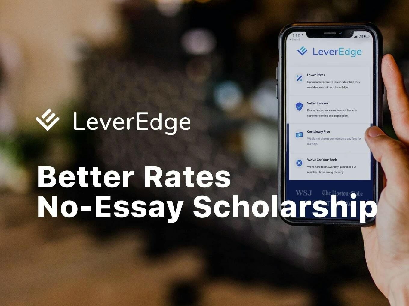 LeverEdge Better Rates No-Essay Scholarship