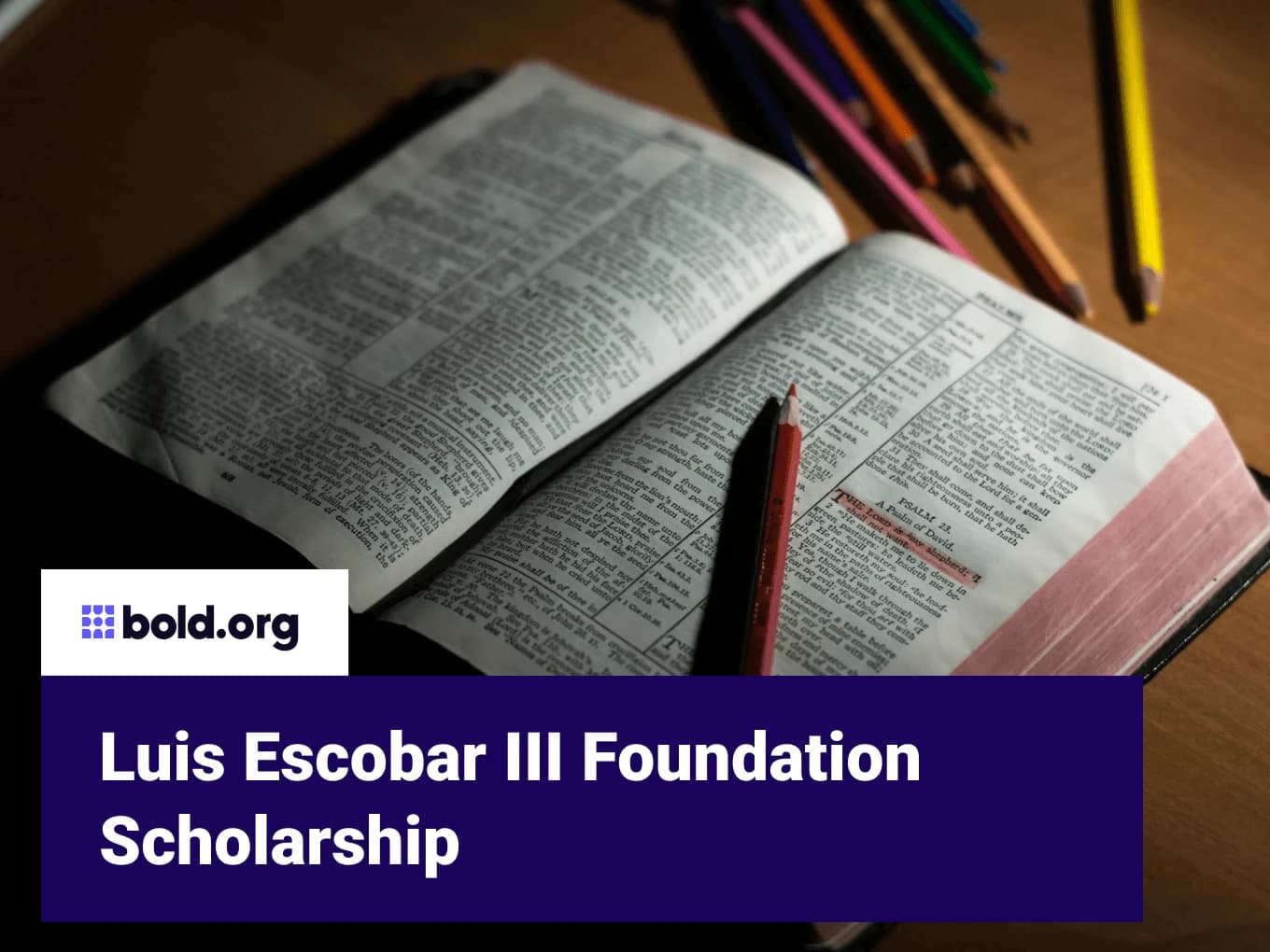 Luis Escobar III Foundation Scholarship