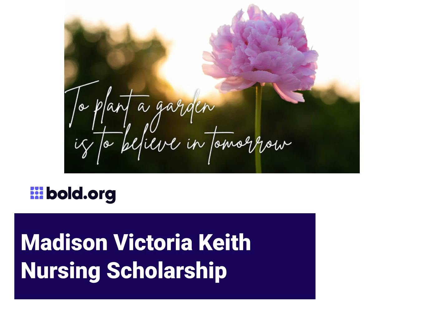 Madison Victoria Keith Nursing Scholarship