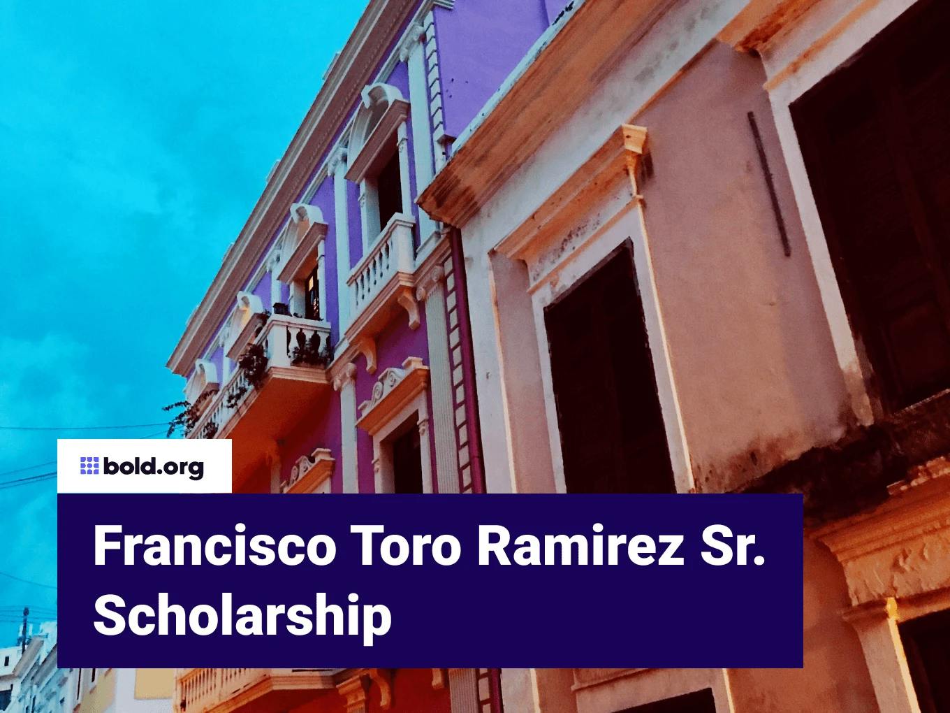 Francisco Toro Ramirez Sr. Scholarship