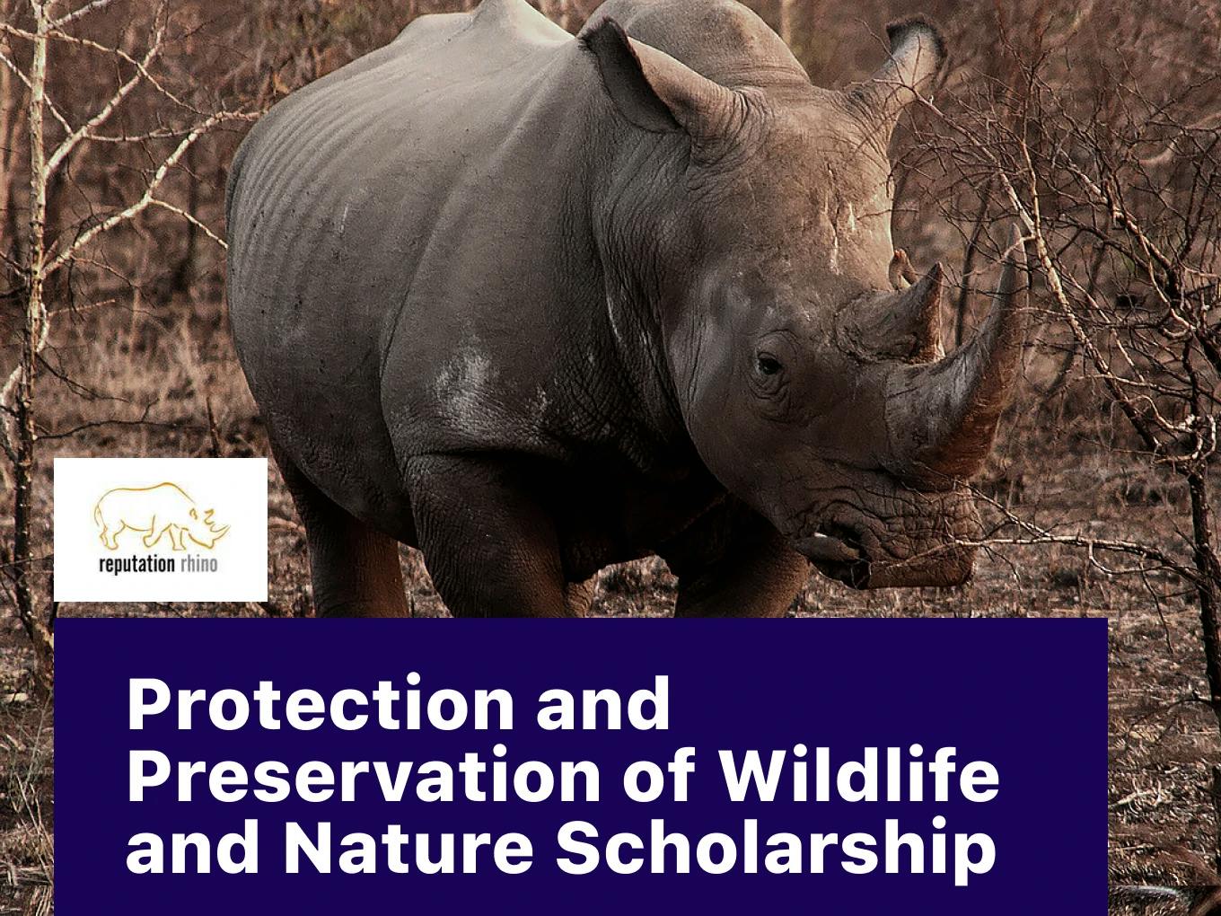 Reputation Rhino Protection and Preservation of Wildlife and Nature Scholarship
