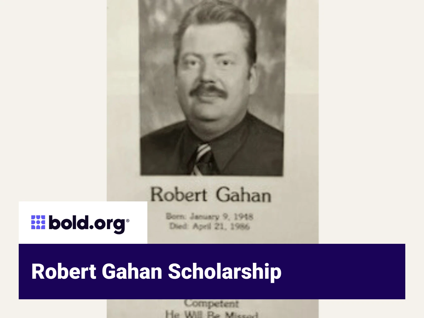 Robert Gahan Scholarship