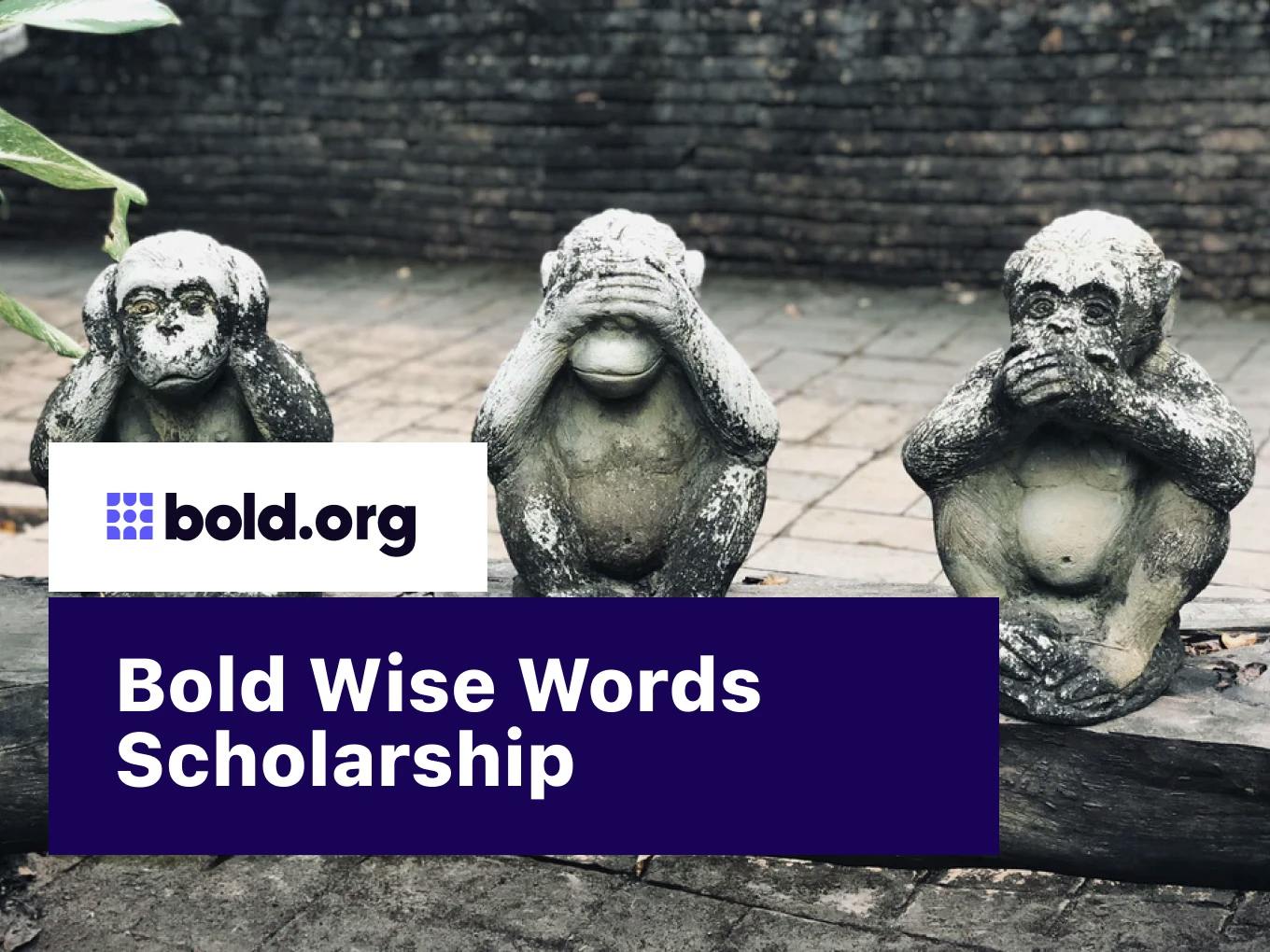 Bold Wise Words Scholarship