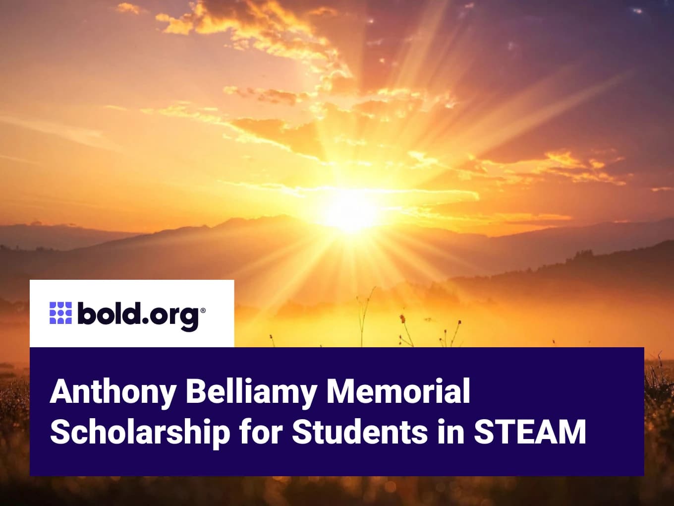 Anthony Belliamy Memorial Scholarship for Students in STEAM