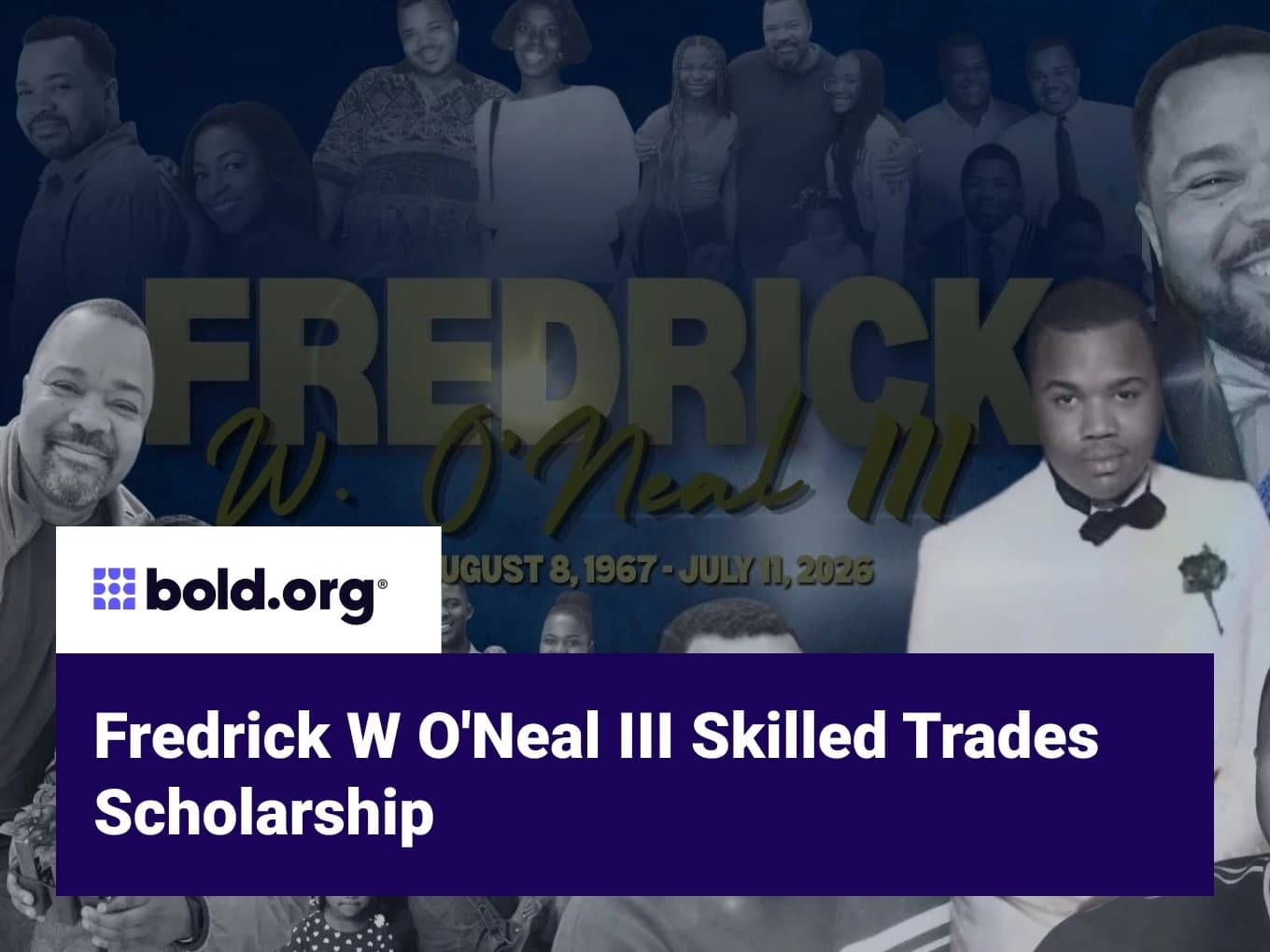 Fredrick W O'Neal III Skilled Trades Scholarship