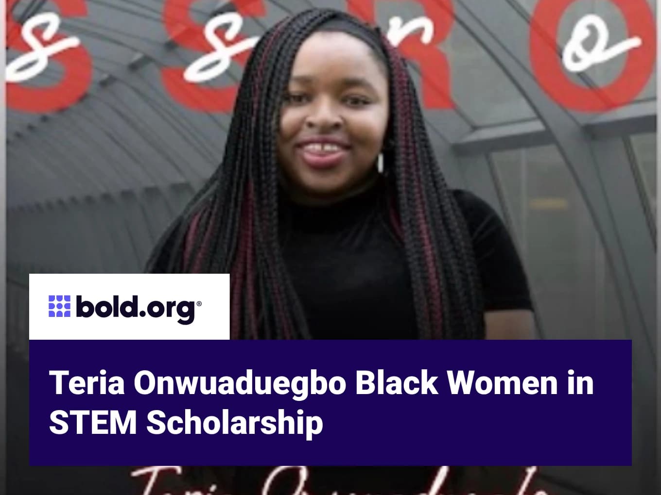 Teria Onwuaduegbo Black Women in STEM Scholarship
