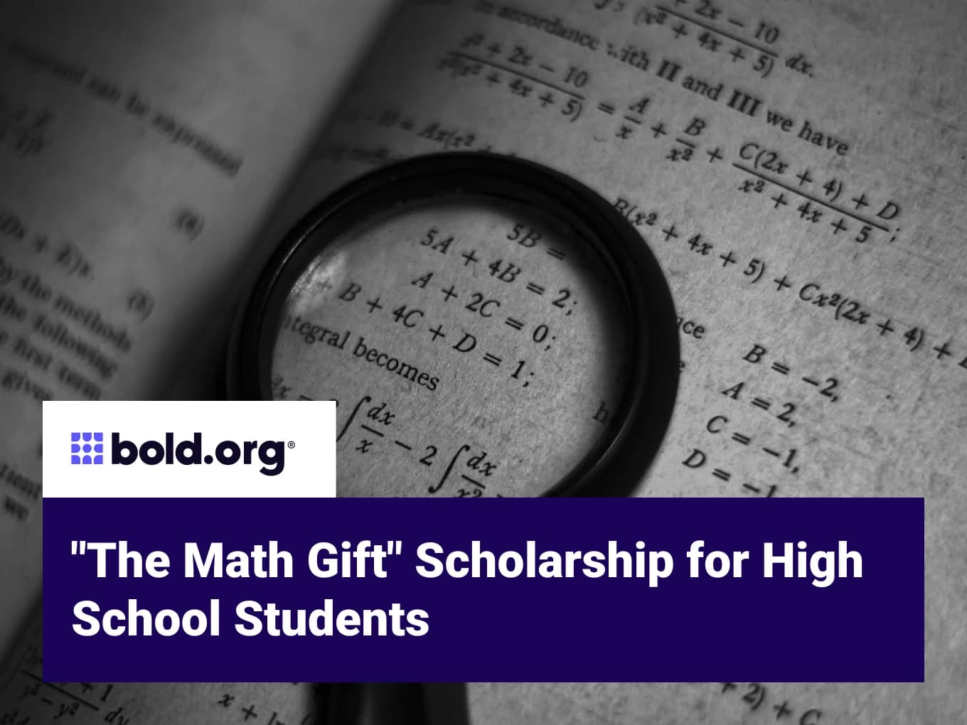 "The Math Gift" Scholarship for High School Students